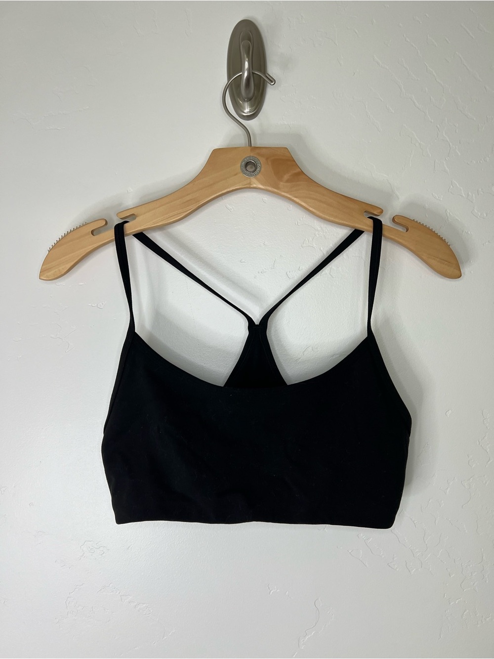 Vuori Black Double-Strap Cropped Sports Bra